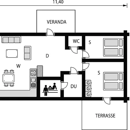 בקתה Chalet Nenonen *